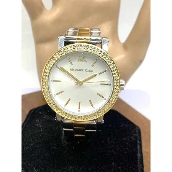 Michael Kors Women's Watch MK7348 Quartz Silver Dial 2-Tone Stainless Steel 38mm